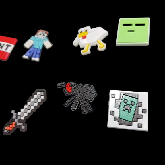 Bundle  Lot Ten Minecraft Croc Shoe Charms - Picture 3 of 15